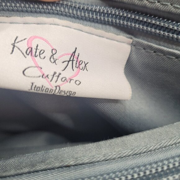 Kate & Alex Caffaro Handbag Brown Double Handle Crossbody Pebbled Faux Leather - Picture 10 of 10